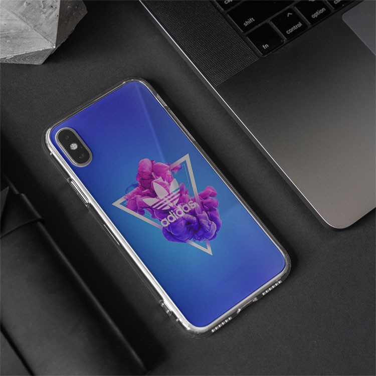 Ốp lưng logo ADIDAS tam giác nền xanh BLUE cho Iphone 5 6 7 8 Plus 11 12 Pro Max X Xr ADIPOD00173