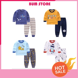 Đồ bộ quần áo thu đông dài tay bé trai, bé gái XIAOHAIMEI vải Cotton (Link 2)