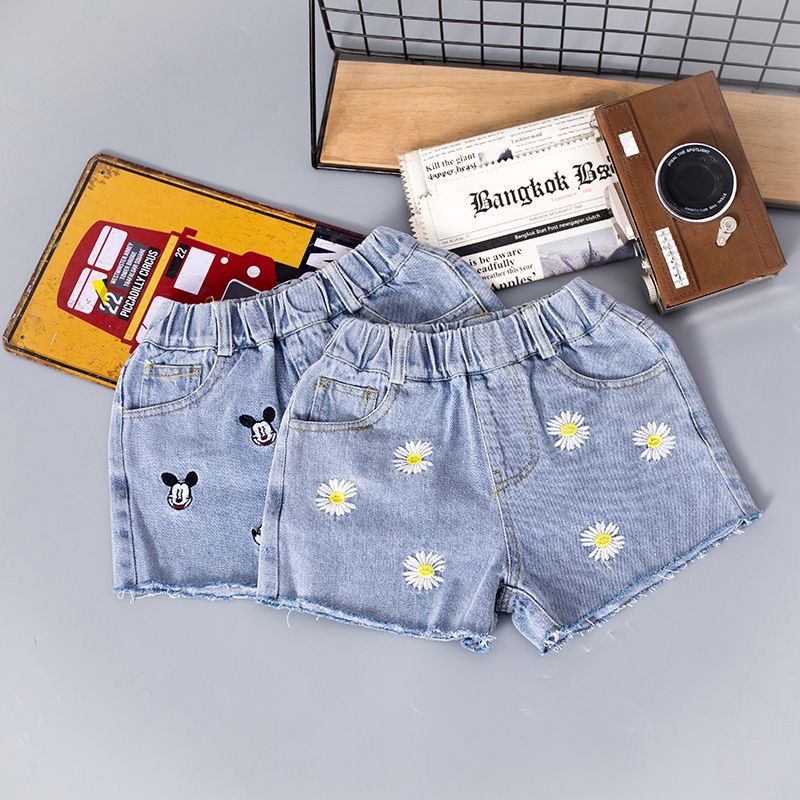 Quần Short Denim Phong Cách Mới 2022 Cho Bé Gái