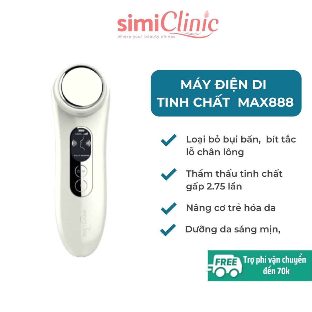 Máy điện di đẩy tinh chất MAXCARE MAX888 massage ion nâng cơ mặt tẩy trang dưỡng da chống lão hoá mát xa matxa