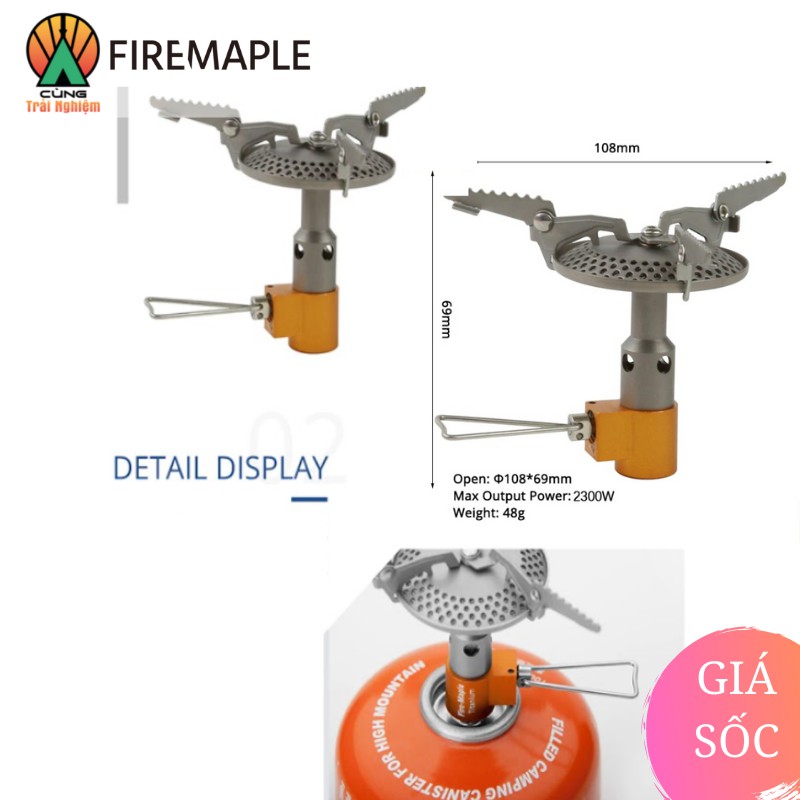 [CHÍNH HÃNG] Bếp Gas Mini Titan Fire-Maple FMS-116T Siêu Nhẹ Tiện Lợi Chuyên Dụng Cho Du Lịch, Dã Ngoại Cắm Trại