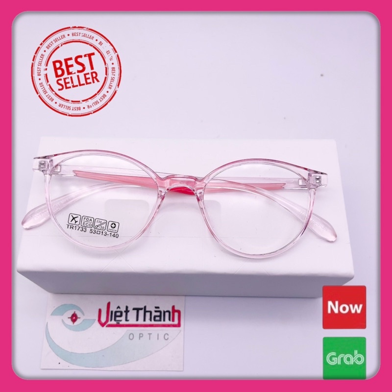 kính cận tròn thời trang kính dẻo lắp cận việc loạn theo yêu cầu
