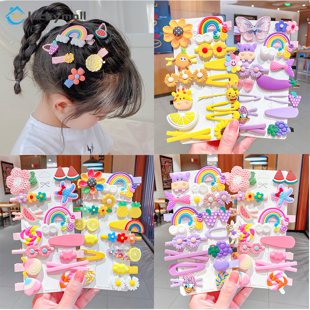 Set 14 Kẹp Tóc Nhiều Kiểu Xinh Xắn Dành Cho Bé Gái
