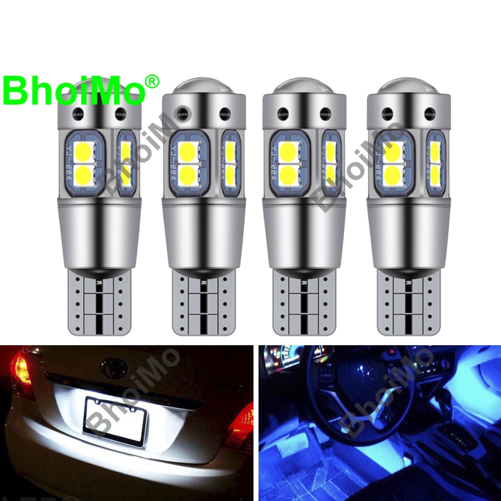 Đèn Led T10 10smd W5W 3030 194 168 Dc12V Gắn Biển Số Xe Hơi / Xe Máy / Xe Tải