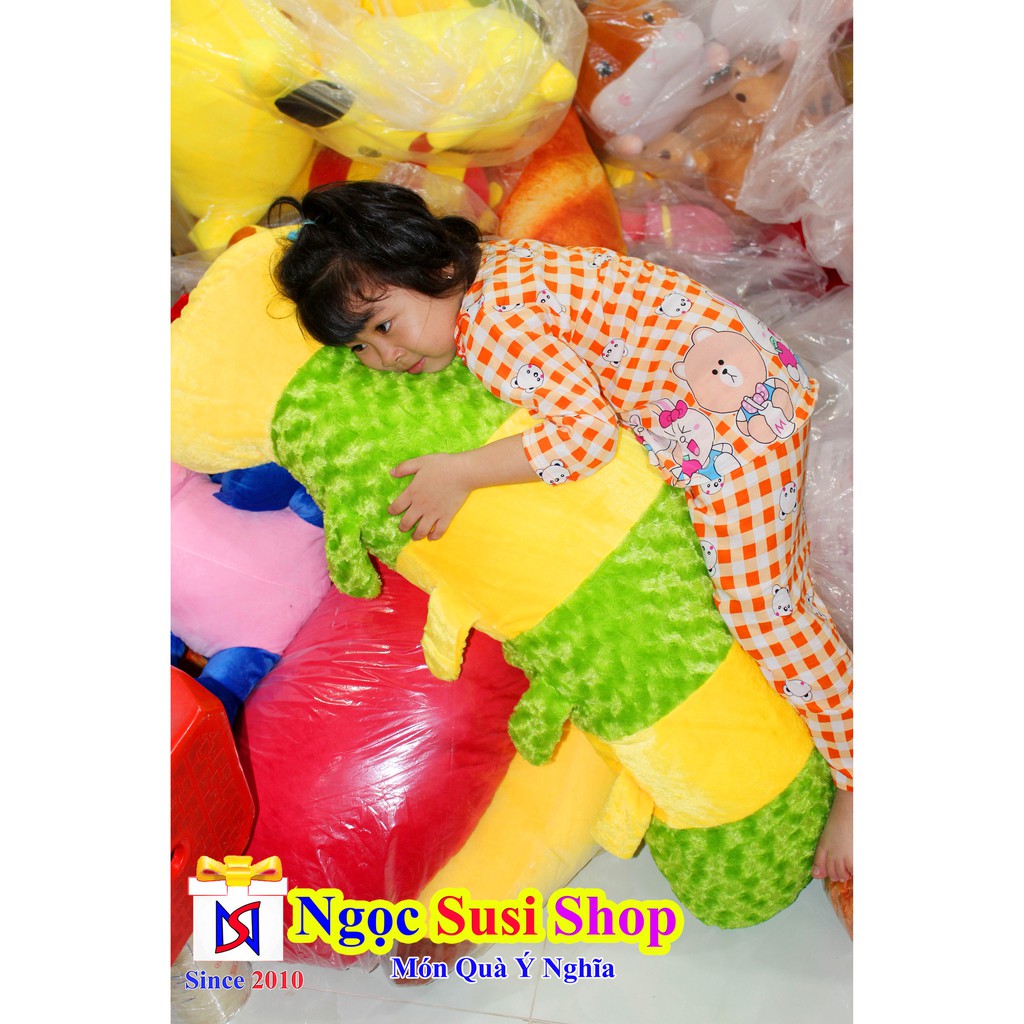 [CỰC ĐẸP] GẤU BÔNG GỐI ÔM CON SÂU CỰC ĐẠI SIZE 1M2 DÀI 1M1 [RẤT TO]