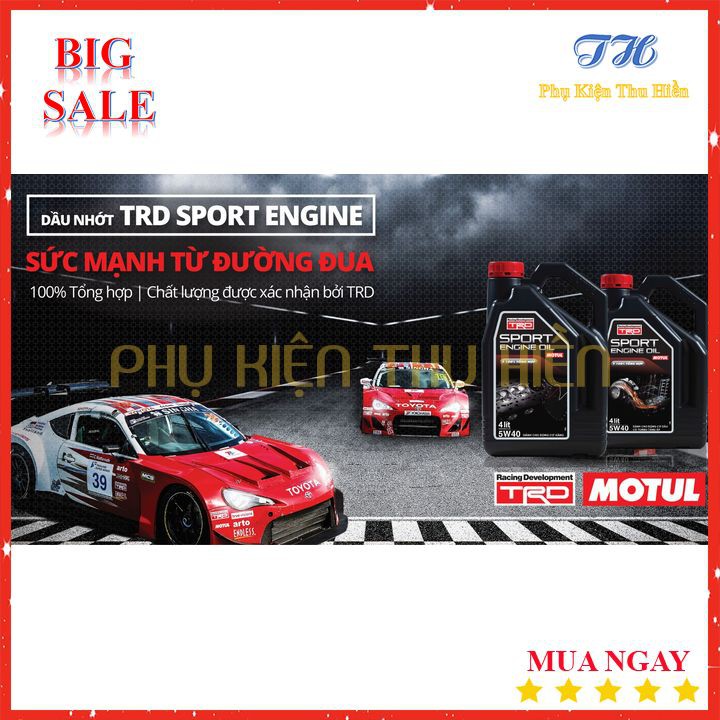 Nhớt Xe Hơi Động Cơ Dầu Motul TRD Sport Engine Oil 5W40 GASOLINE Bình 4 Lít - Hàng Chính Hãng