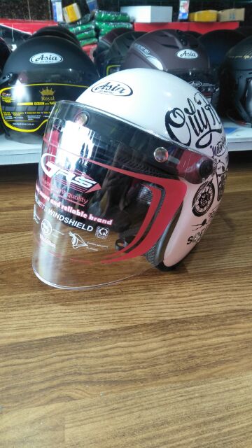 Kính Gắn Nón Bảo Hiểm 3/4 Và Nón Nửa Đầu grs