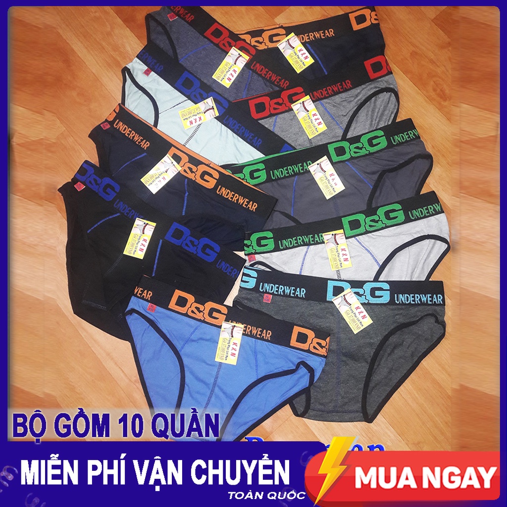 COMBO 10 Quần LÓT Nam - Nhiều Màu và Logo