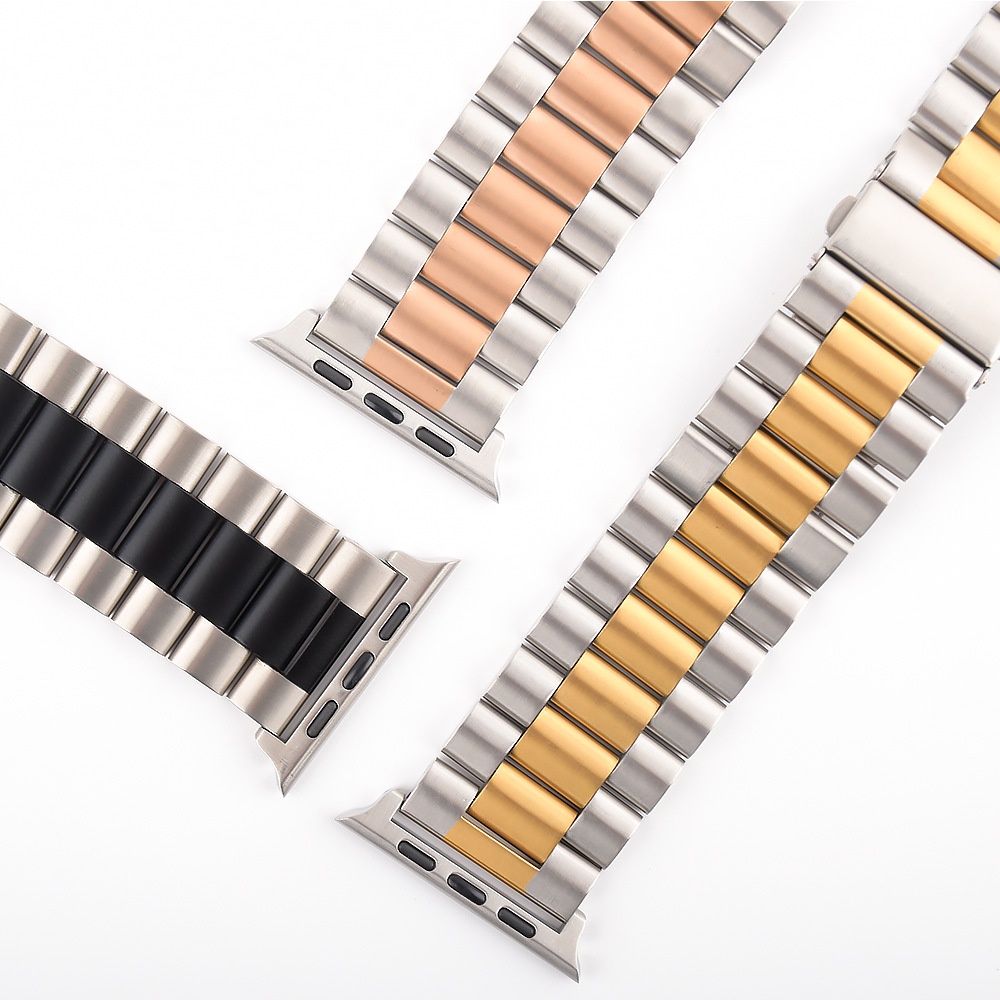Dây Đeo Inox Cho Đồng Hồ Thông Minh Apple Watch Ultra Band 49mm 45mm 44mm 42mm iWatch SE 8 7 6 5 3 Correa 41mm 40mm
