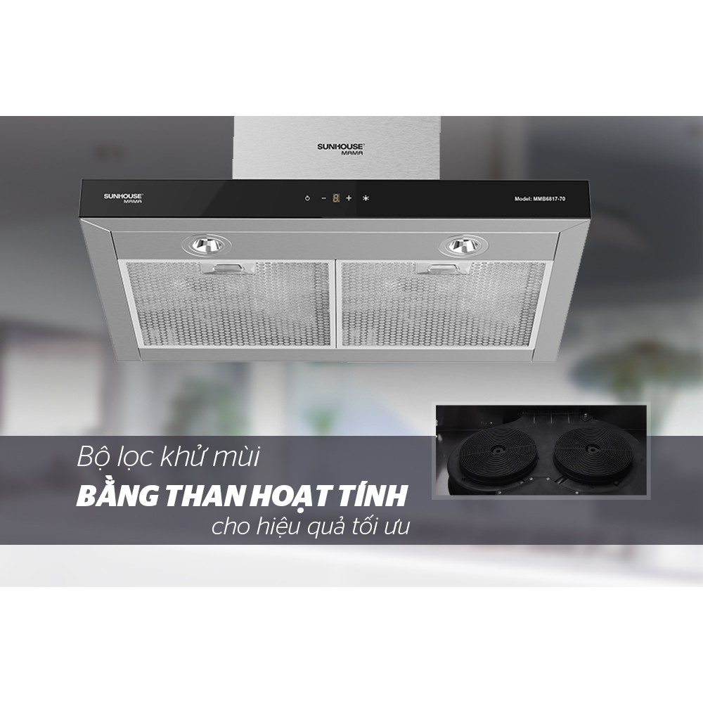 Máy hút mùi cao cấp chữ T SUNHOUSE MAMA MMB6817-70