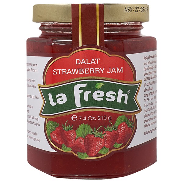 Mứt Dâu Tây Lafresh Đà Lạt Hủ Thủy Tinh 210gr | BigBuy360 - bigbuy360.vn