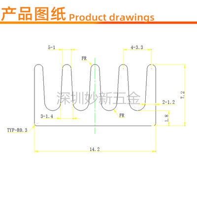 Nhôm tản nhiệt kích thước 14x14x7mm