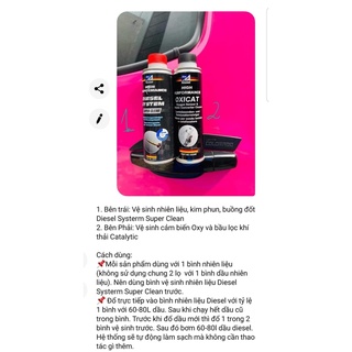 COMBO vệ sinh hệ thống nhiên liệu Diezel + Vệ sinh cảm biến Oxy, bầu lọc khí thải Catalytic Bluechem