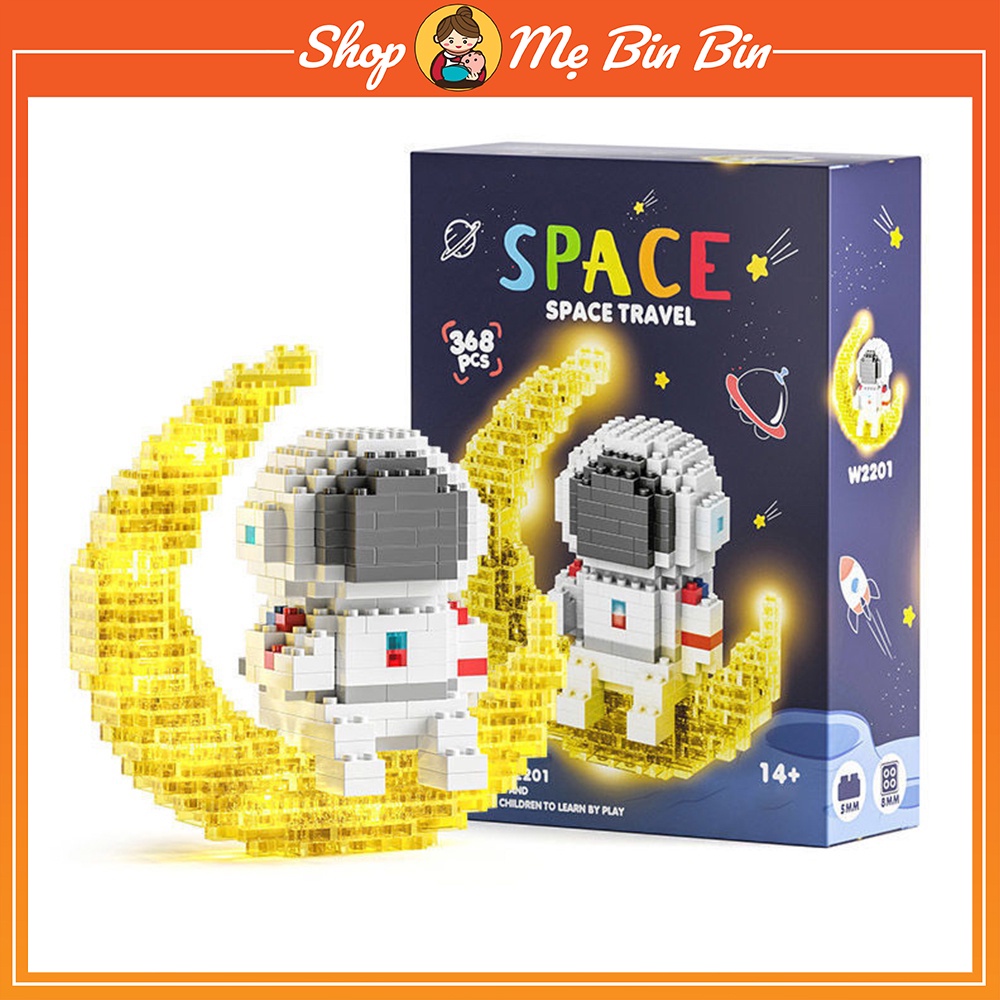 Đồ chơi L.E.G.O Nano 3D phi hành gia có đèn, rèn khả năng kiên trì, sáng tạo và làm trò xả stress rất hiệu quả