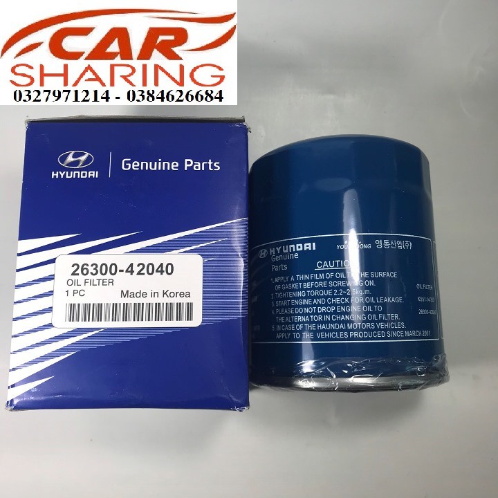 Lọc nhớt Hyundai Starex - Porter - Solati -Mã SP : 26300-42040