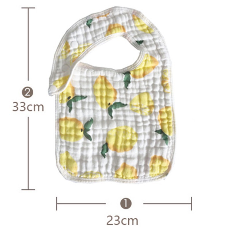 Set 2 yếm ăn vải cotton mềm mại in họa tiết đáng yêu cho bé