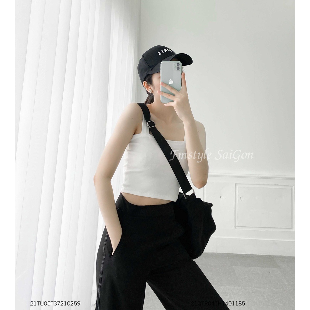 Quần tây rộng suông viền chỉ VM STYLE thời trang ulzzang 22QTR02TH0801