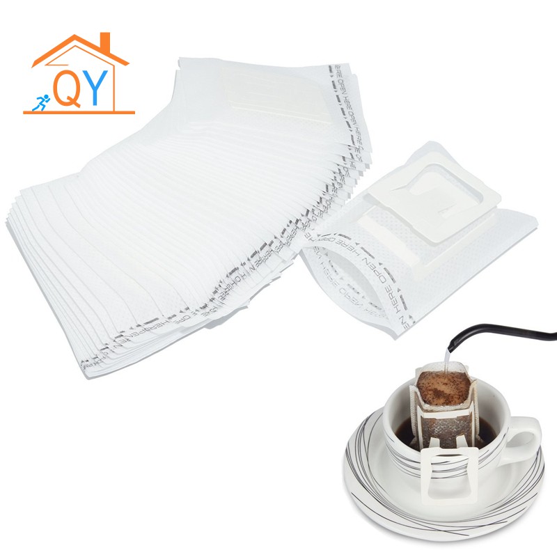 50Pcs / Pack Drip Coffee Filter Bag Portable Hanging Ear S