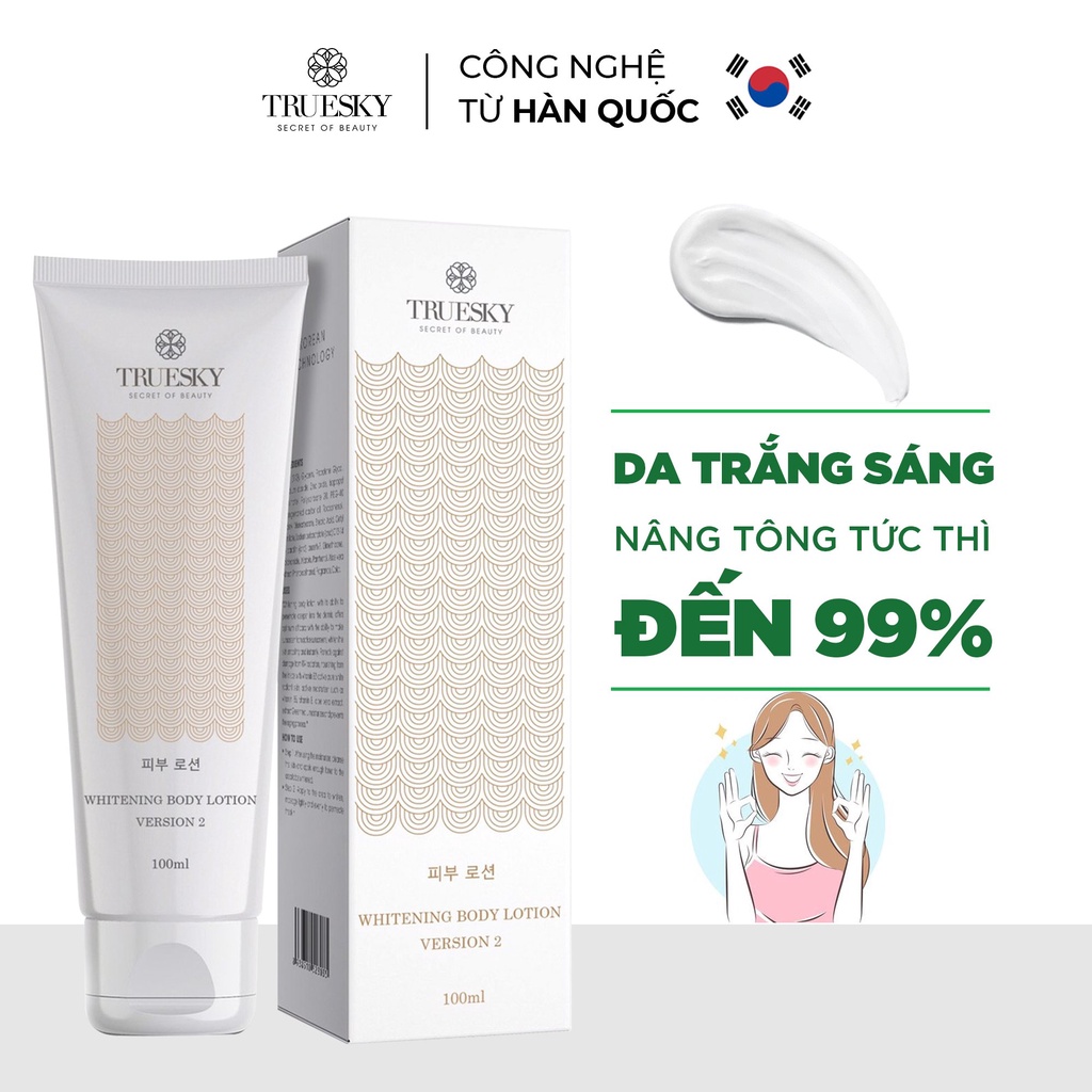Kem dưỡng trắng da toàn thân Truesky Version 2 dạng lotion thẩm thấu và dưỡng trắng nhanh 100ml | BigBuy360 - bigbuy360.vn