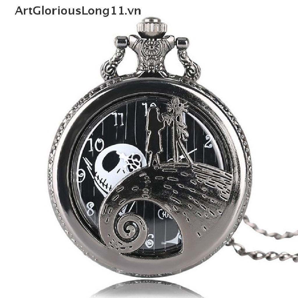 Mặt Dây Chuyền Hình Đồng Hồ Jack Skellington Tim Burton Phim Giáng Sinh