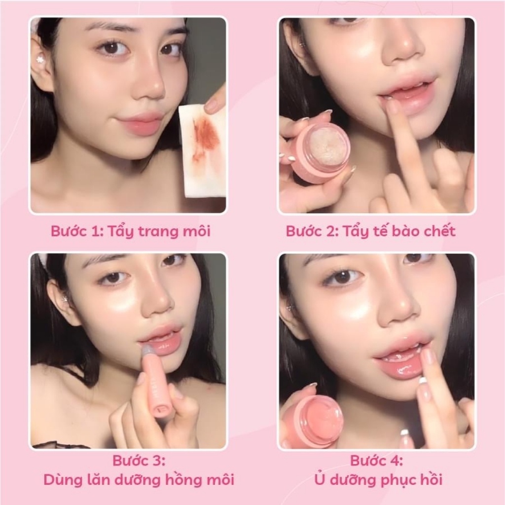 Dưỡng môi HERLY LIP CARE ROUTINE tái tạo sắc tố, hồng môi tự nhiên