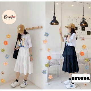 Chân Váy Midi Ba Tầng Liền