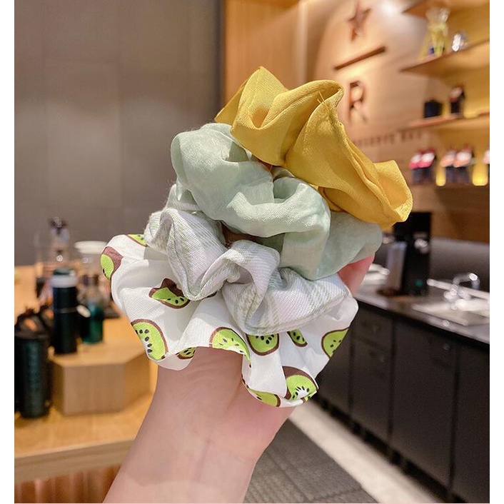 Dây buộc tóc thiết kế co giãn phong cách Retro Hàn Quốc