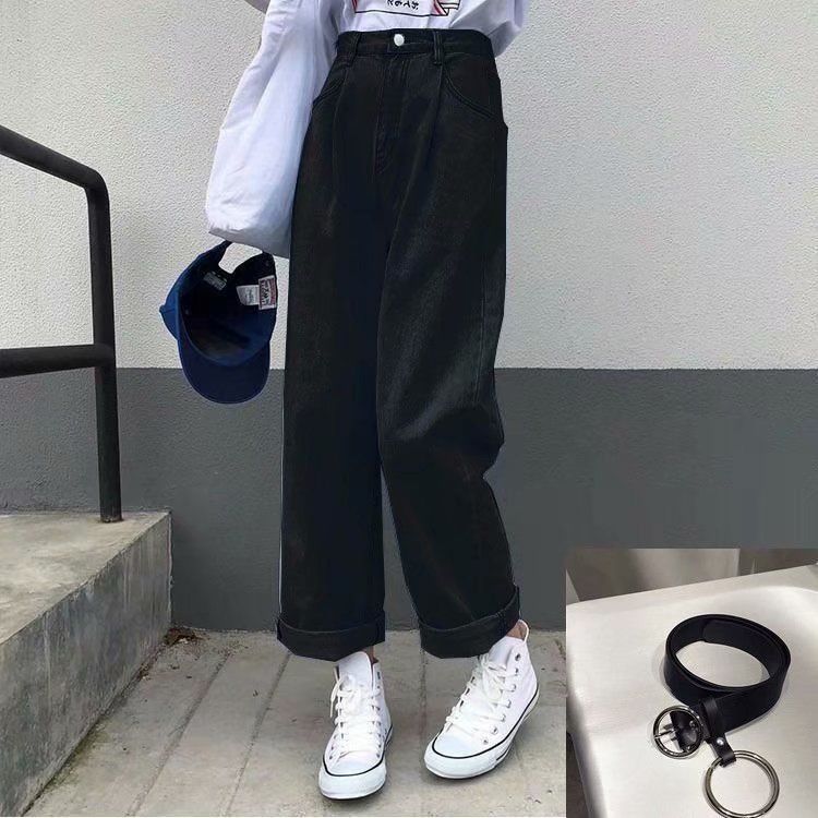 Quần Jeans Nữ Lưng Cao Ống Rộng Thời Trang Hàn | BigBuy360 - bigbuy360.vn