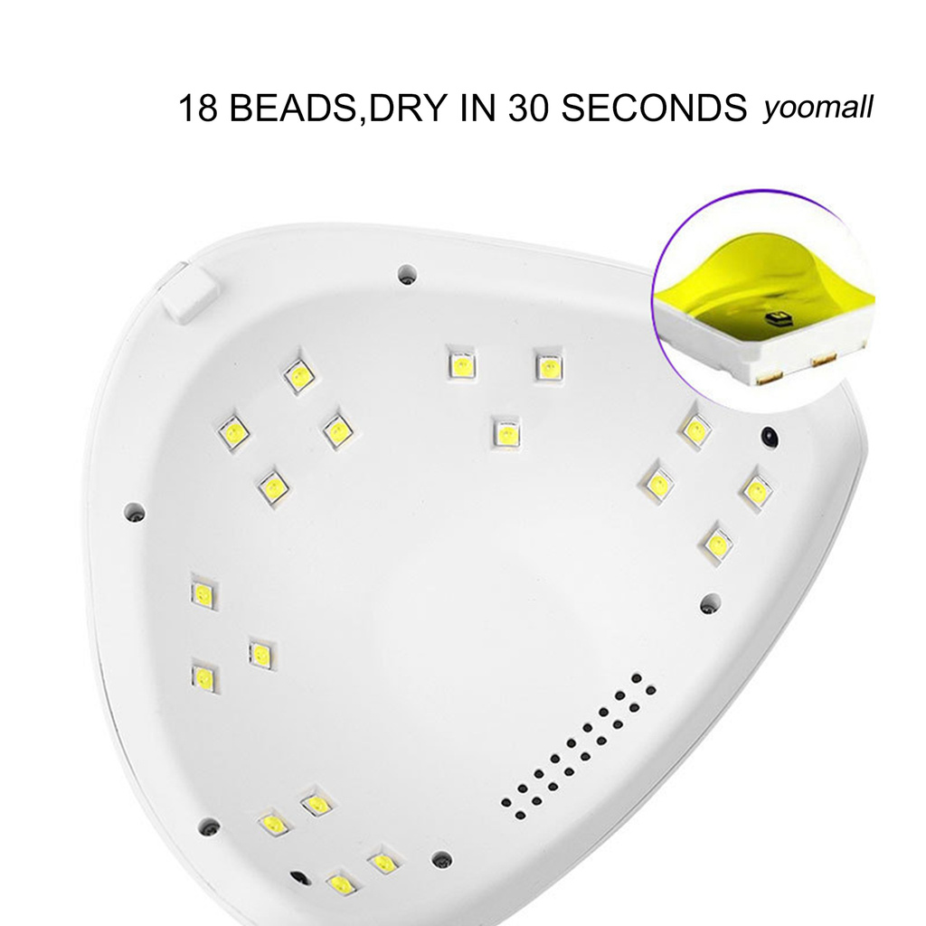 [Hàng mới về] Đèn Led Uv Sấy Khô Móng Tay 18 Bóng 88W