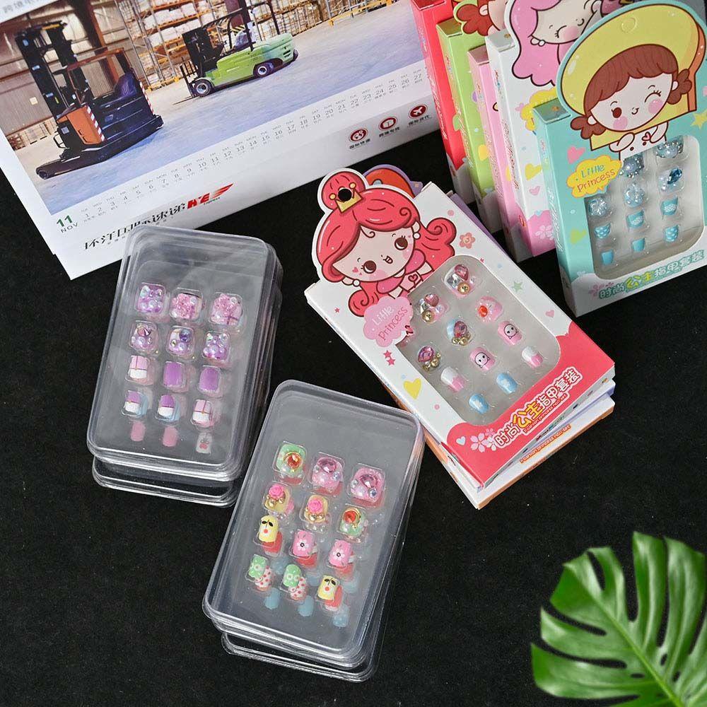 OCEANMAP Móng Tay Giả Dạng Nhấn Phong Cách Công Chúa Thời Trang DIY