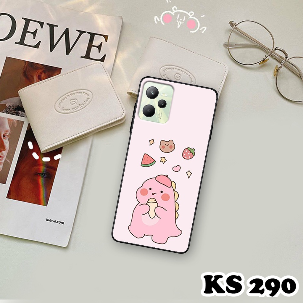 Ốp lưng Oppo Realme C33 - Realme C35 - Ốp Oppo in hình khủng long DinoCute - Lưng nhám viền TPU