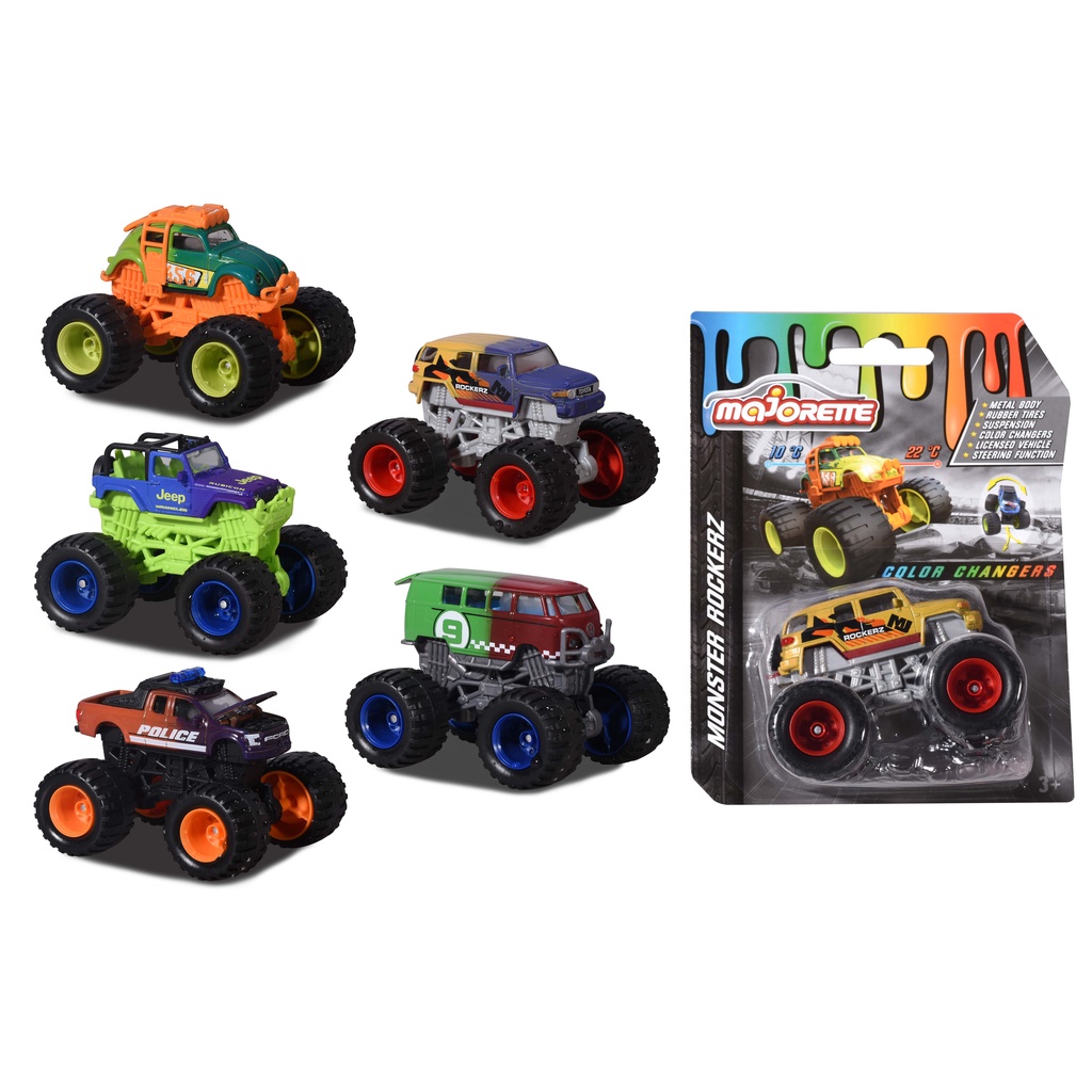 Xe Mô Hình Vượt Địa Hình MAJORETTE Monster Rockerz Color Changers  212057257 - Giao mẫu ngẫu nhiên