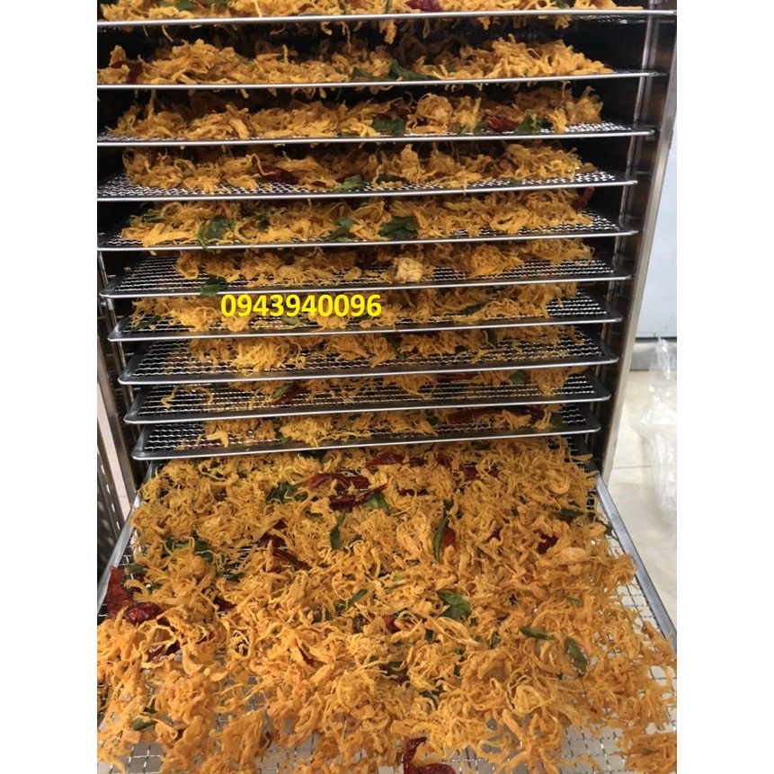 Máy sấy thực phẩm 16 khay sấy trái cây khô heo bò gà-inox 100%-lớp cách nhiệt dày dặn-bảo hành 1 năm