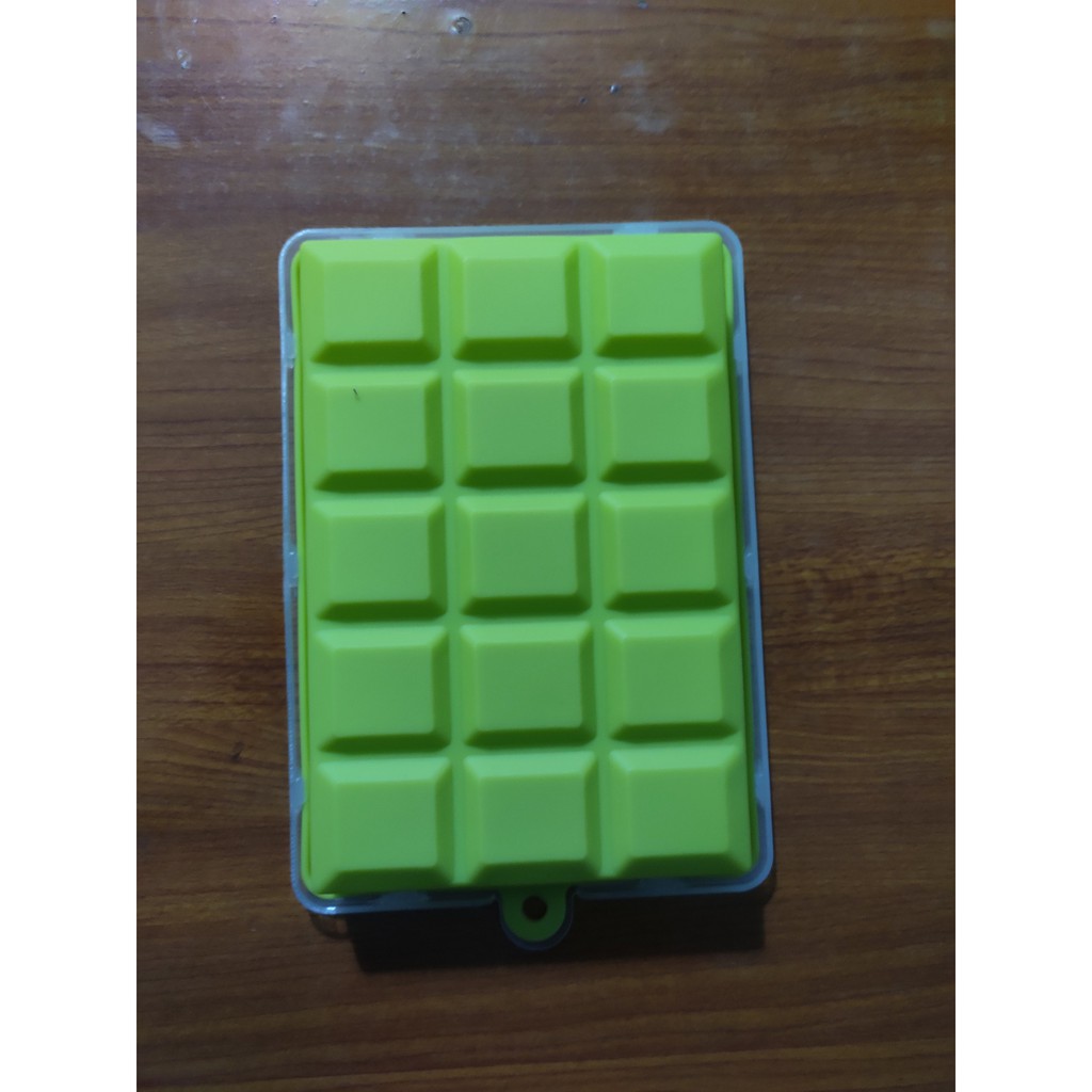 khay đá silicon có nắp, khay làm đá silicone có nắp, 15 / 24 ngăn.