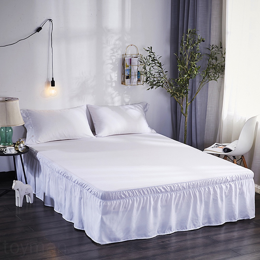 Chân váy nệm giường co giãn chống bụi bằng polyester có thể điều chỉnh