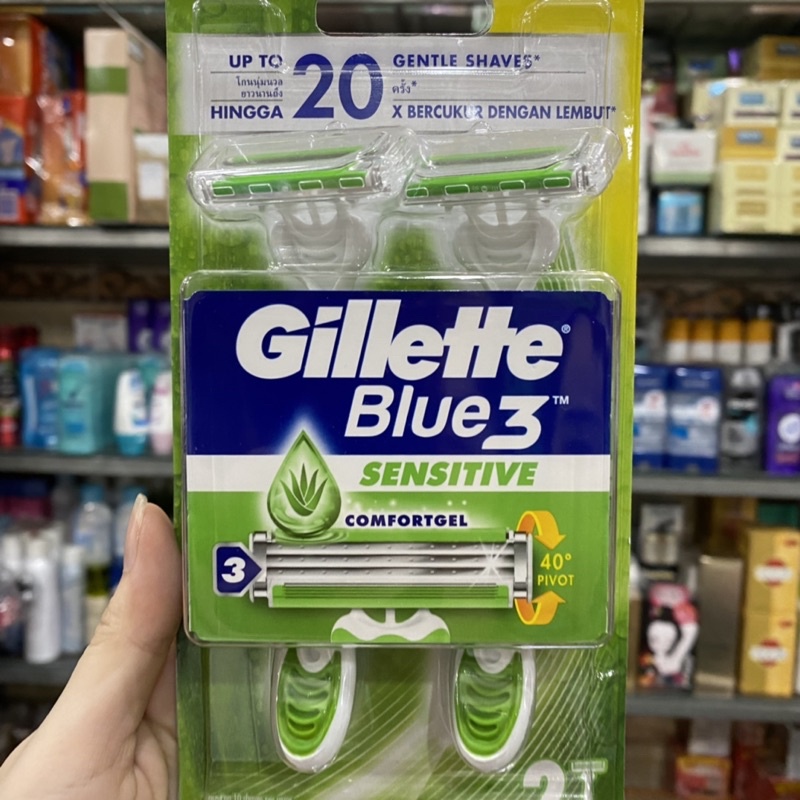 Bộ 2 Dao Cạo Râu Gillette Blue 3 Sensitive 2s