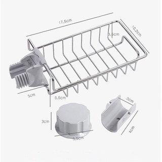 Giá treo miếng rửa chén bằng inox - Giá treo gắn vòi nước bồn rửa chén