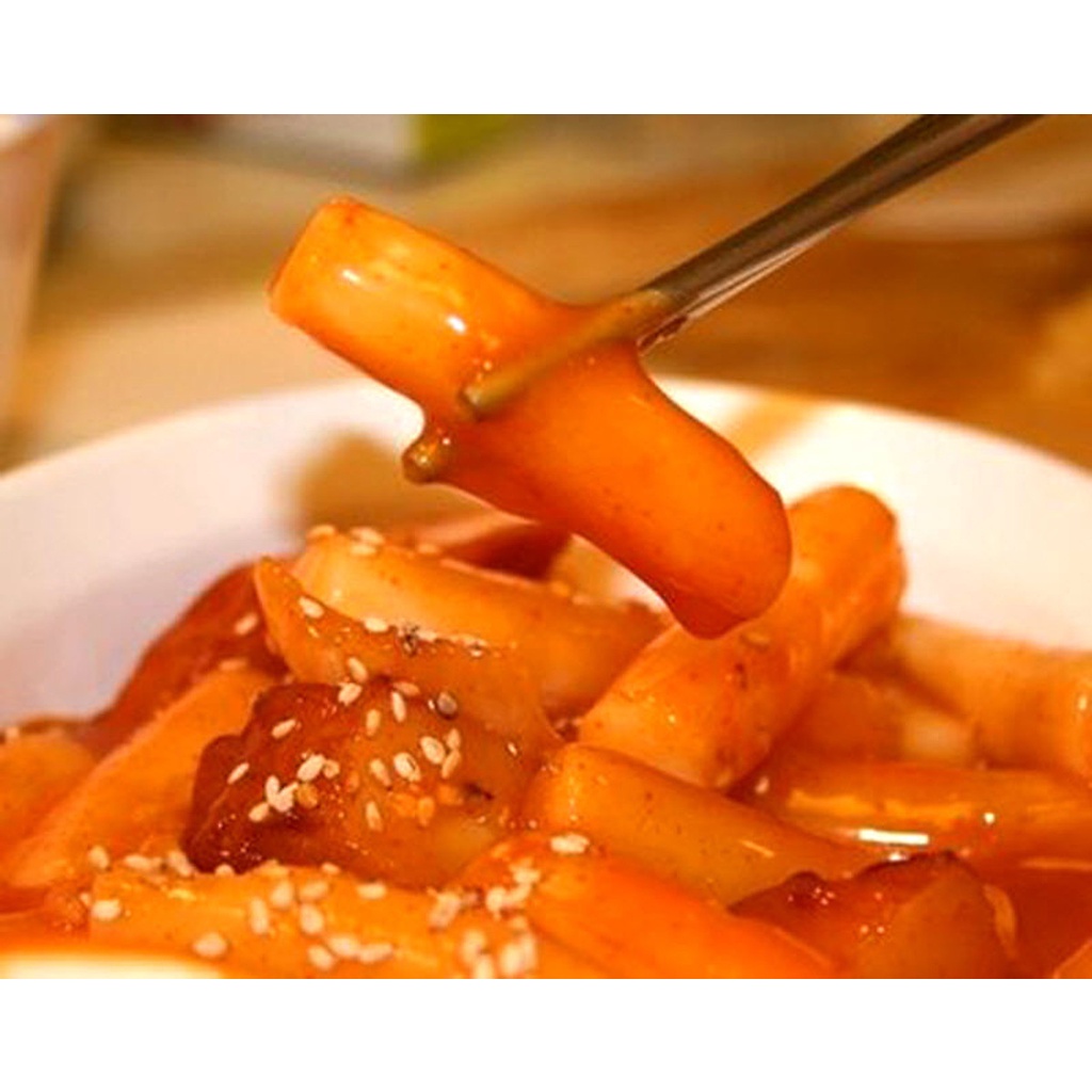 Bánh Gạo Chả Cá Sốt Dầu Mè Topokki Hàn Quốc- Fish Cake Tteokbokki (Stirred)