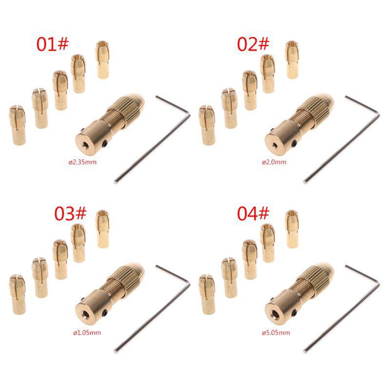 Set 7 Đầu Kẹp Mũi Khoan Điện 2 / 2.35 / 4.05 / 5.05mm 0.5-3.0mm