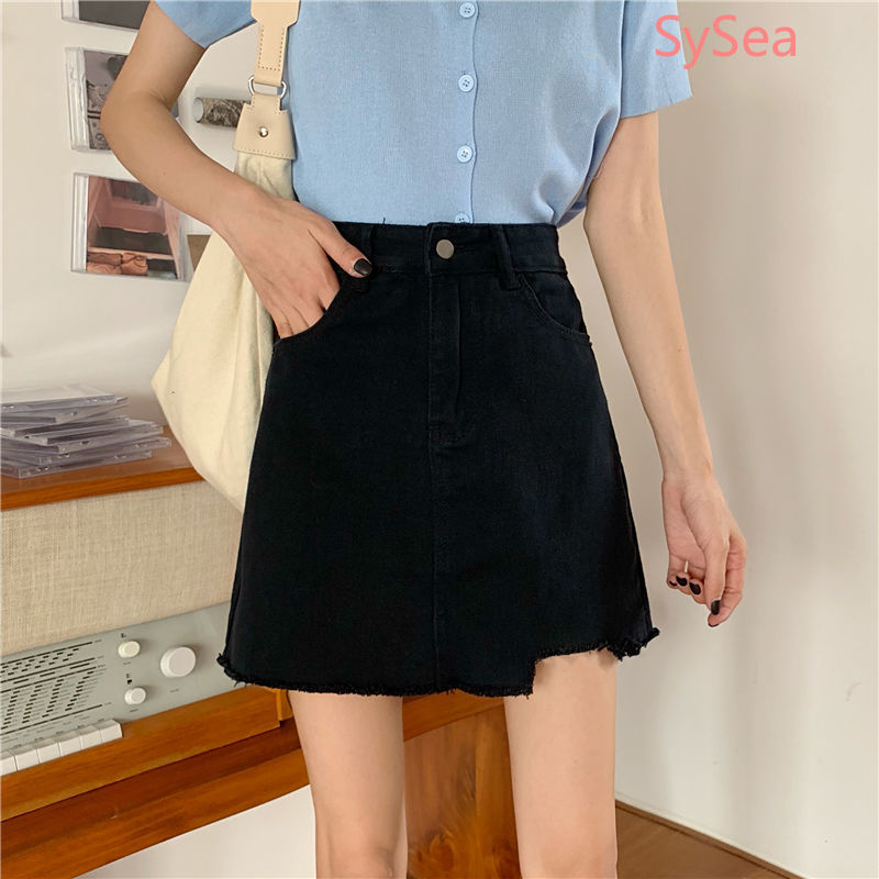 Korean Style High Waist Denim Skirt Summer Summer Fashion | BigBuy360 - bigbuy360.vn