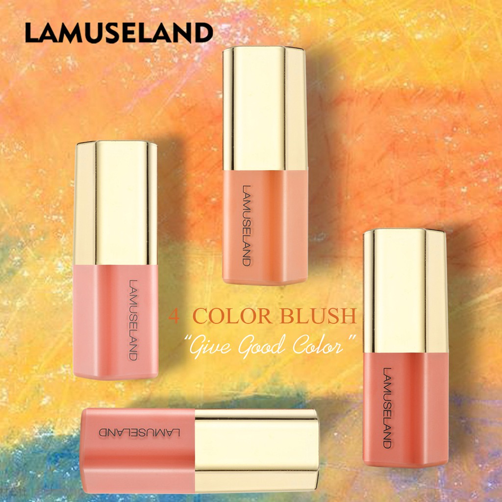 LAMUSELAND Liquid Blush 4 Color Cosmetics Women's Cosmetics 3.5g LA2008