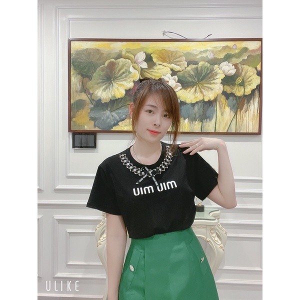 ÁO PHÔNG VIỀN CỔ CƯỜM KHÂU TAY KÈM NƠ VẢI XINH XẮN