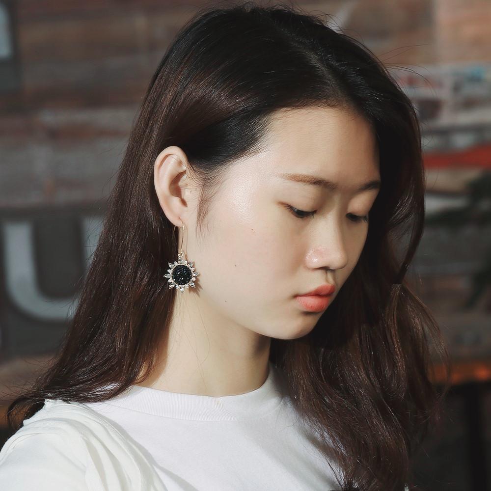 MELODG Bông Tai Hình Tròn Bằng Acrylic Thiết Kế Bất Đối Xứng Độ