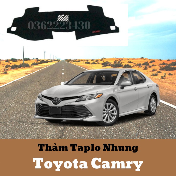 Thảm Taplo Nhung Mềm Mịn 3 Lớp Làm Từ Lông Cừu Dành Cho Xe Ô Tô Toyota Camry