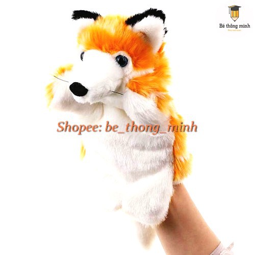 Rối bàn tay hình con CÁO Fox mầu vàng - Bé thông minh kể chuyện sáng tạo