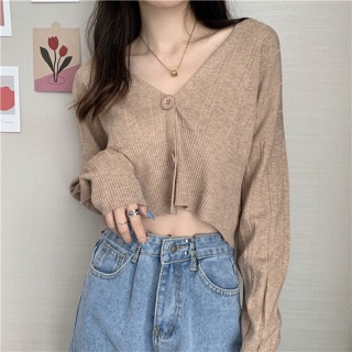 [ORDER] Áo len thun mỏng 2 cúc ulzzang