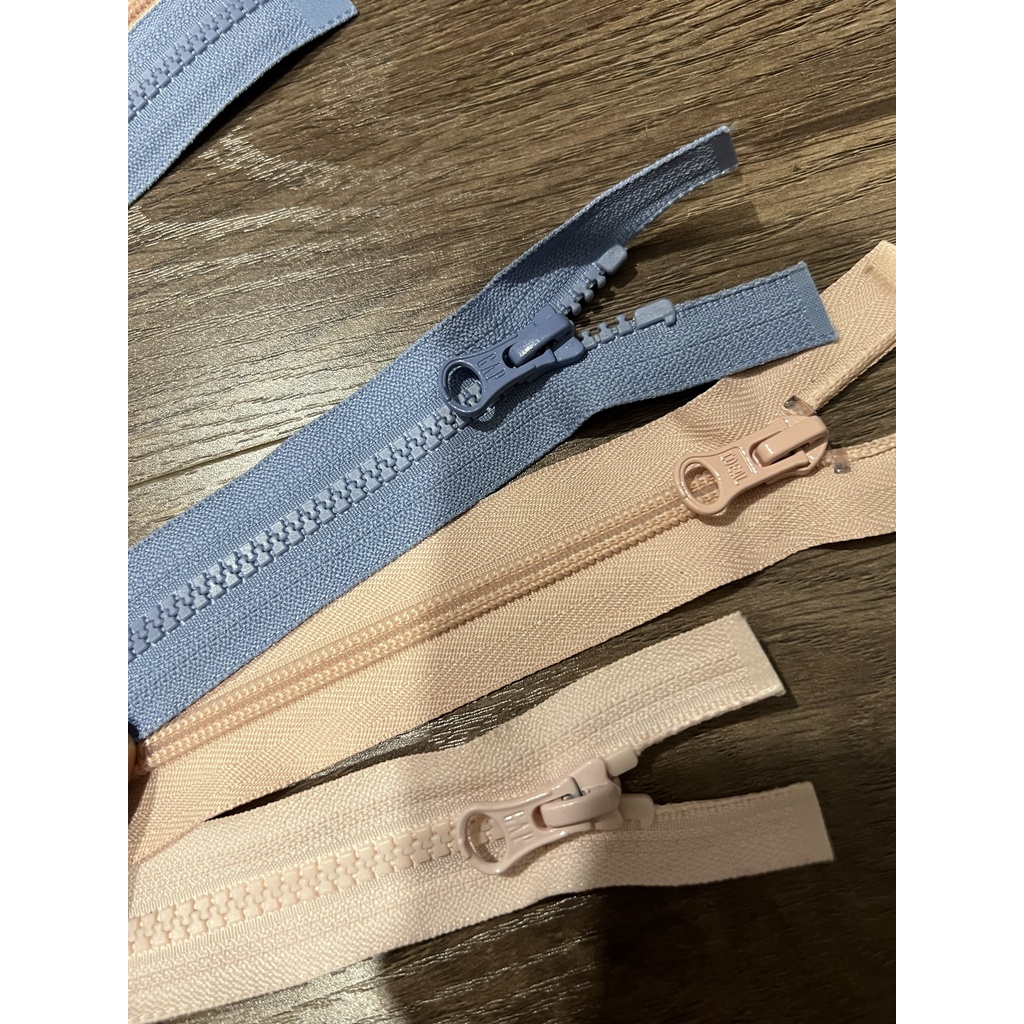 40~58cm -Dây kéo XANH NHẠT, HỒNG NHẠT- YKK, IDEAL cho áo khoác, dây kéo túi xách, thủ công loại tốt hàng vnxk