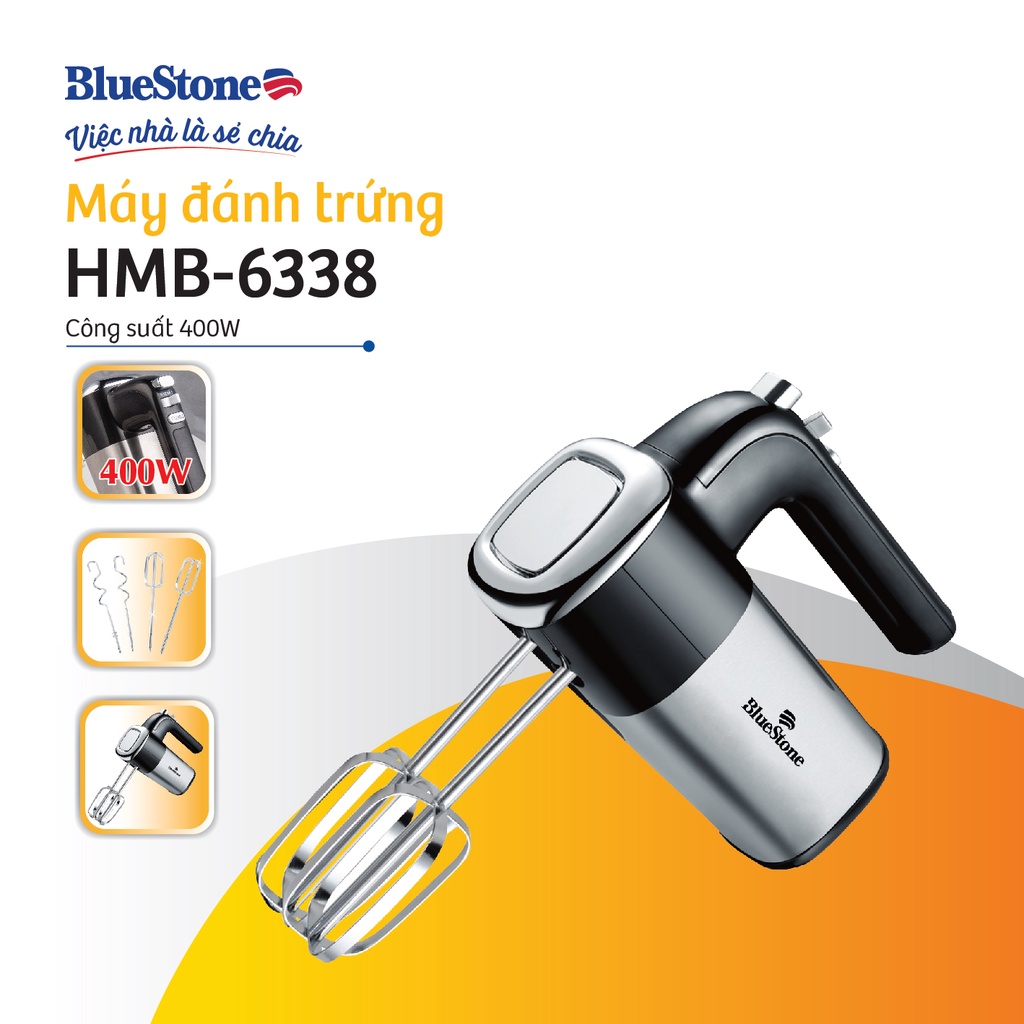 [Mã ELBLUEWL5 giảm 10% đơn 500K] MÁY ĐÁNH TRỨNG BLUESTONE HMB-6338