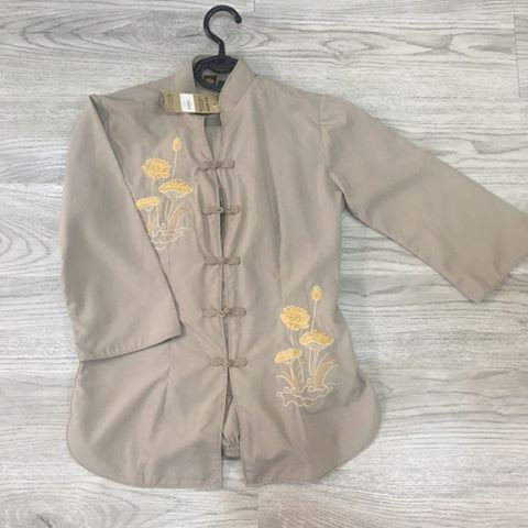 💝💝Bộ đồ lam Phật tử đi chùa cao cấp cổ tàu thêu sen loại 1 kate Nhật | BigBuy360 - bigbuy360.vn