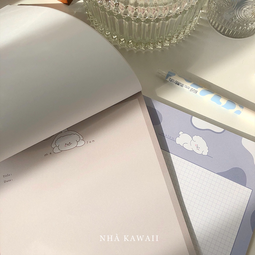 Giấy take note B5 120gsm Inamazy Melon hình gấu đáng yêu